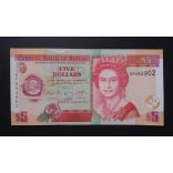Belize 5 Dollars 2011 UNC 