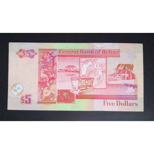 Belize 5 Dollars 2011 UNC 