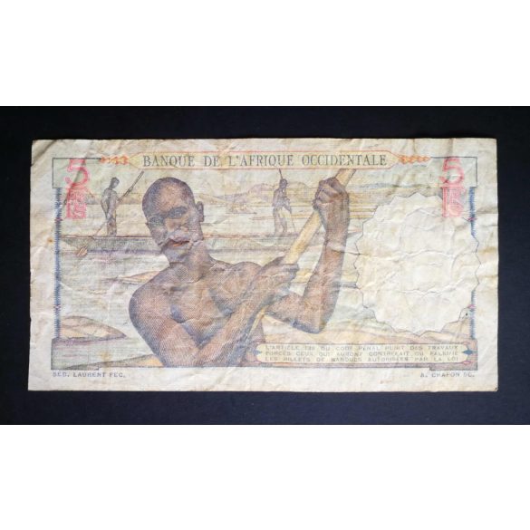 Francia Nyugat-Afrika 5 Francs 1950 F-