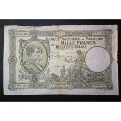 Belgium 1000 Francs/200 Belgas 1938 F