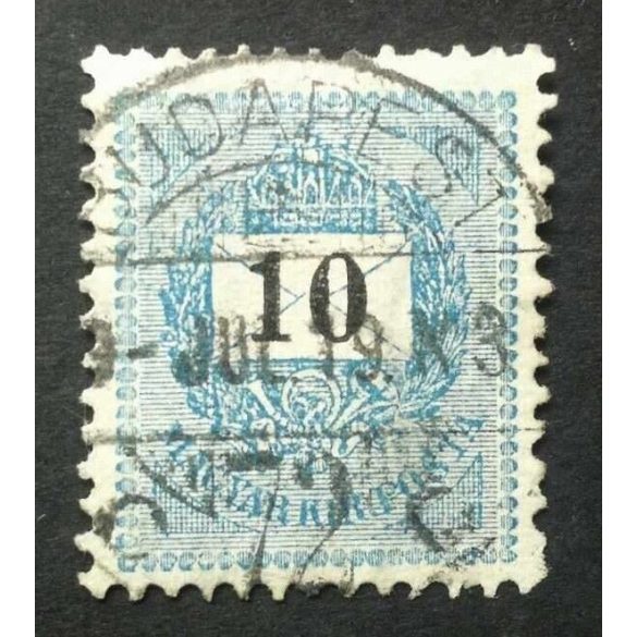 Hungary 1898 Letter, black cipher 10 kr. perf. 12 : 11 3/4 BUDAPEST used