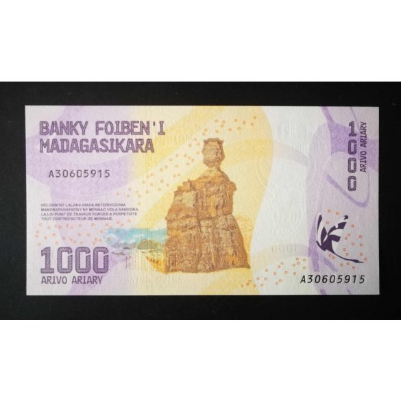 Madagaszkár 1000 Ariary 2017 UNC 