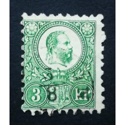 Magyarország 1871 Réznyomat 3 kr. elfogazva G3