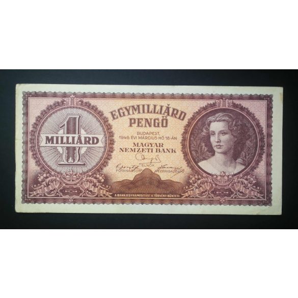 Hungary 1 billion Pengő 1946 VF