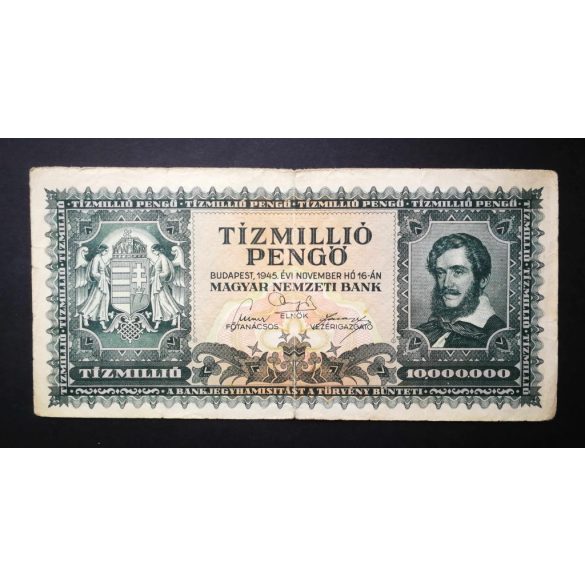 Hungary 10 million Pengő 1945 F