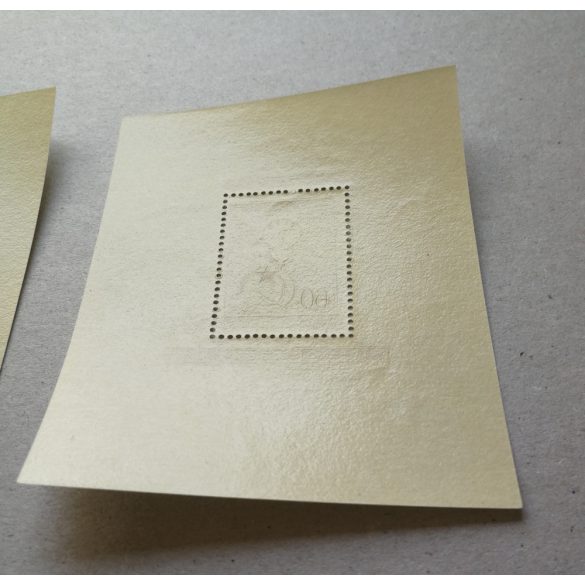 Lila blokkpár emlékbélyegzővel 1951