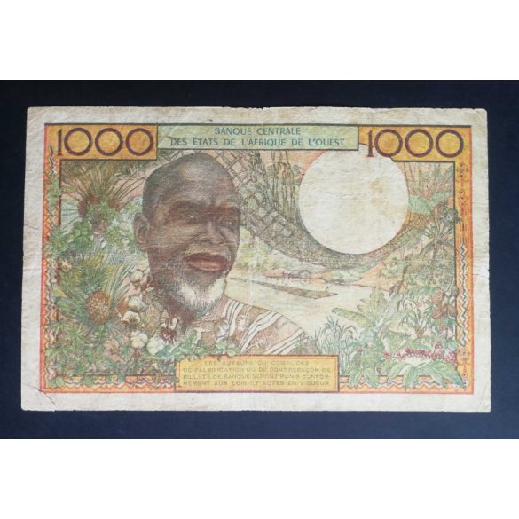 Nyugat-Afrikai Államok, Elefántcsontpart 1000 Francs 1977 VG+