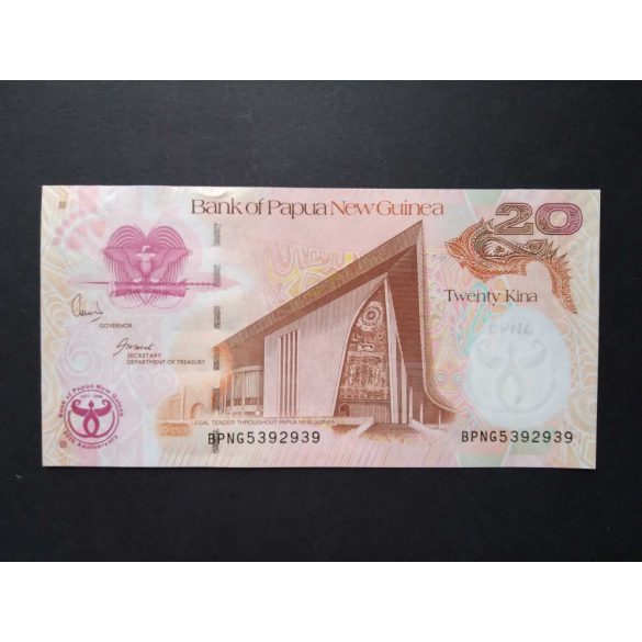 Pápua Új-Guinea 20 Kina 2008 UNC