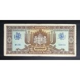 Hungary 100000 Pengő 1945 F