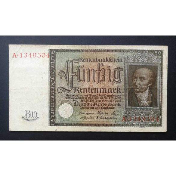 Germany 50 Rentenmark 1934 F