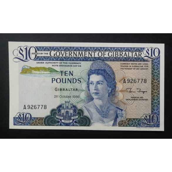 Gibraltár 10 Pounds 1986 UNC