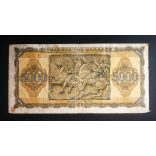 Greece 5000 Drachma 1943 F-