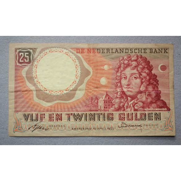 Netherlands 25 Gulden 1955 F+