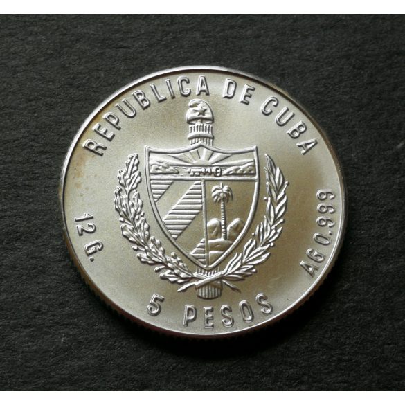 Cuba 5 Pesos 1985 Silver UNC, Commemorative coin