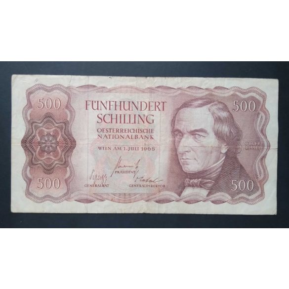 Ausztria 500 Schilling 1965 F