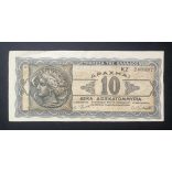 Greece 10 billion Drachma 1944 F