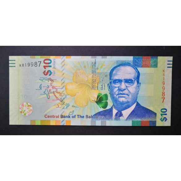 Bahamas 10 Dollars 2016 UNC