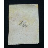 Magyarország 1871 kőnyomat hírlapbélyeg, ... BÁCS... boríték maradványon G3 