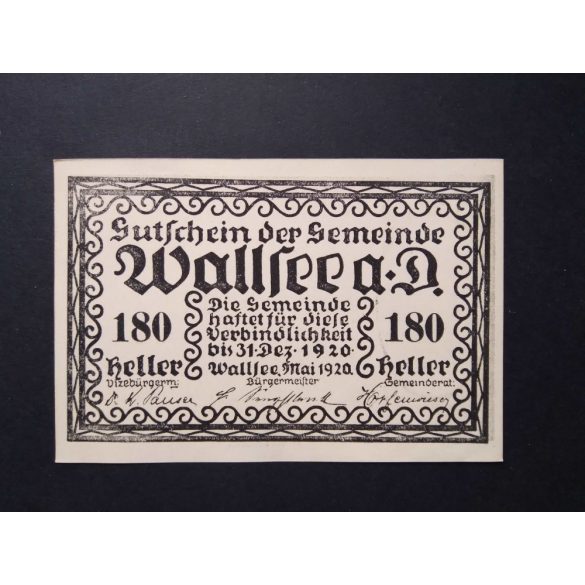 Austria 180 Heller 1920 Unc Wallsee