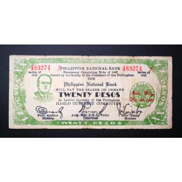 Fülöp-szigetek 20 Pesos 1942 F