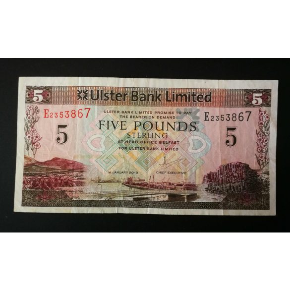 Northern Ireland 5 Pounds 2013 F+