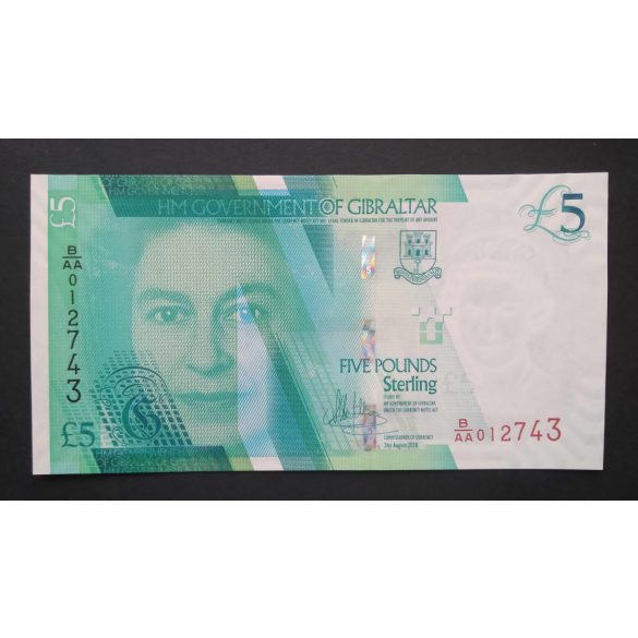 Gibraltár 5 Pound Sterling 2020 Unc 