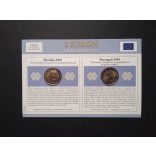 EU 2 Euro set of 2 pcs commemorative coins Unc
