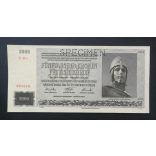 Cseh-Morva Protektorátus 5000 Korun 1944 minta aUNC+