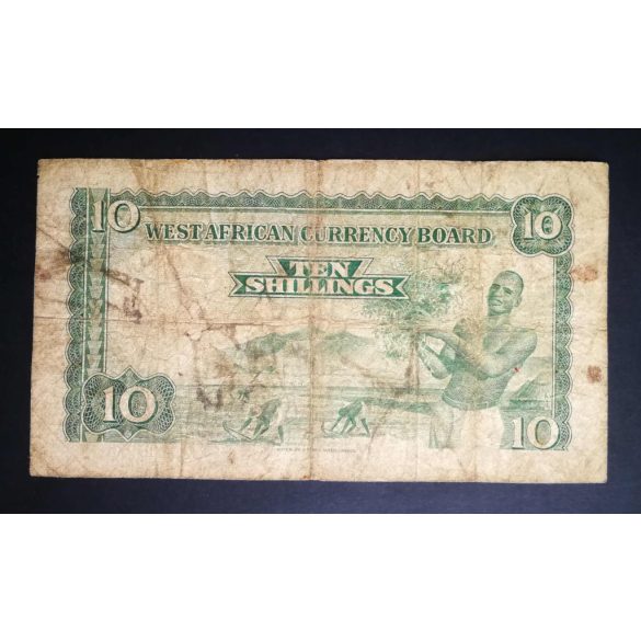 Brit Nyugat-Afrika 10 Shillings 1955 VG+