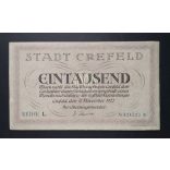 Germany 1000 Mark Crefeld 1922 F