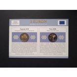 EU 2 Euro set of 2 pcs commemorative coins Unc