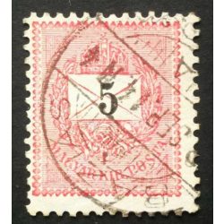   Hungary 1889 Letter, black cipher 5 kr. perf. 12:11 3/4, Báziás used