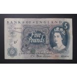 Anglia 5 Pounds 1966 VF-