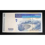 Madagaszkár 5000 Ariary 2008 UNC Emlékbankjegy