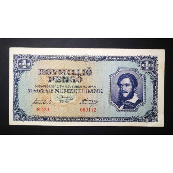 Hungary 1 million Pengő 1945 F+