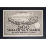 Germany 500 Million Mark Remscheid 1923 Aunc 