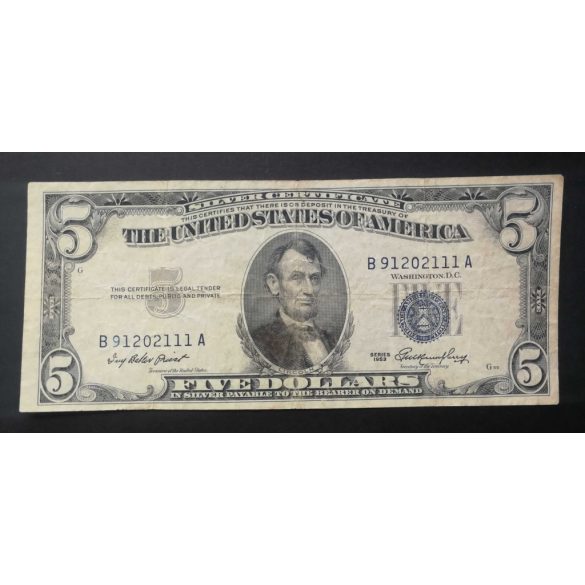 USA 5 Dollars 1953 F