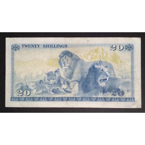 Kenya 20 Shillings 1974 F