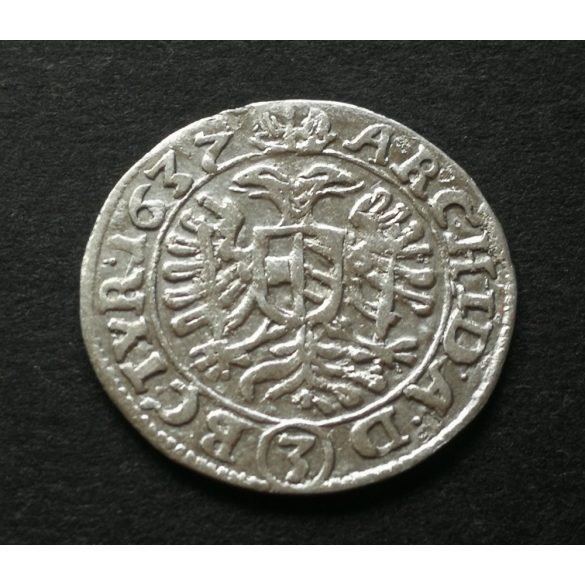 Austria III. Ferdinand 3 Kreuzer 1637 silver