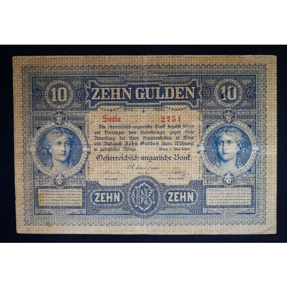 Austria-Hungary 10 Forint 1880 F+