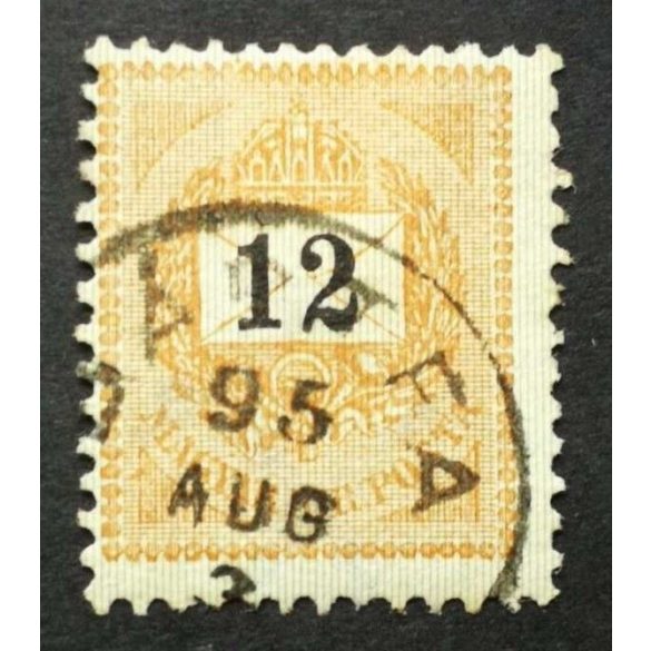 Hungary 1889 Letter, black cipher 12 kr. perf. 12:11 1/2 Bártfa used