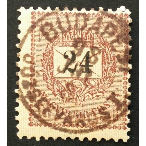 Hungary 1889 Letter, black cipher 24 kr. perf. 12:11 1/2 Budapest Józsefváros I.  used