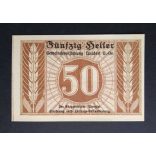 Austria 50 Heller 1920 Unc Tarsdorf