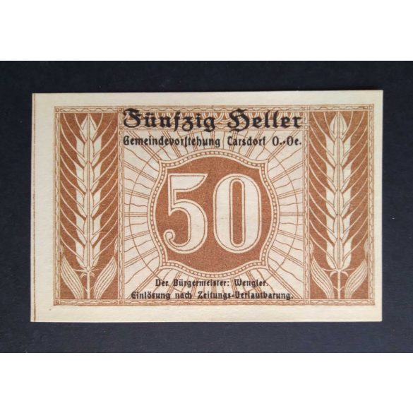 Austria 50 Heller 1920 Unc Tarsdorf
