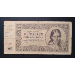 Czechoslovakia 1000 Korun 1945 VG-