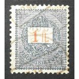 Hungary 1889 Letter, red cipher 1 Ft. perf 12:11 3/4 used