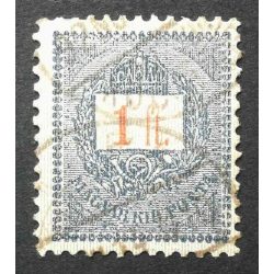 Hungary 1889 Letter, red cipher 1 Ft. perf 12:11 3/4 used