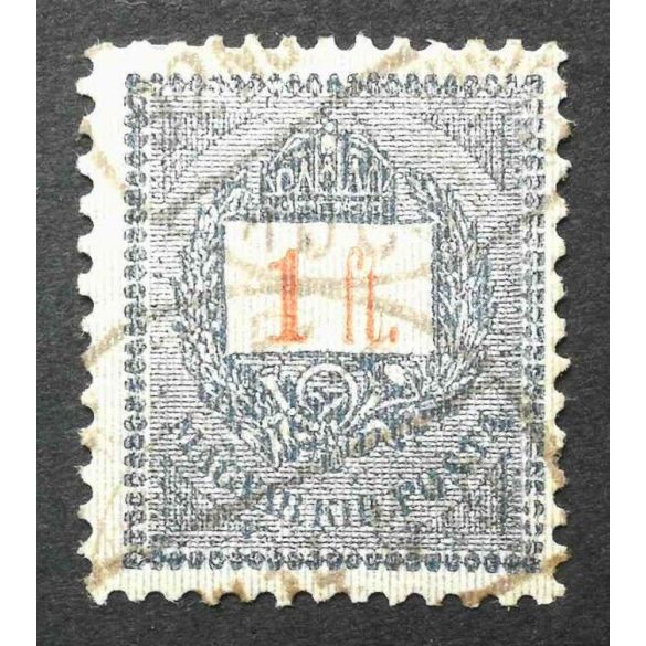 Hungary 1889 Letter, red cipher 1 Ft. perf 12:11 3/4 used