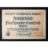 Germany 500000 Mark Hamborn-Rhein 1922 VF 