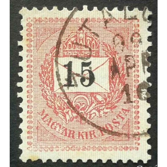 Hungary 1898 Letter, black cipher 15 kr. perf. 12 : 11 3/4 ŽUTALO(KVA) used